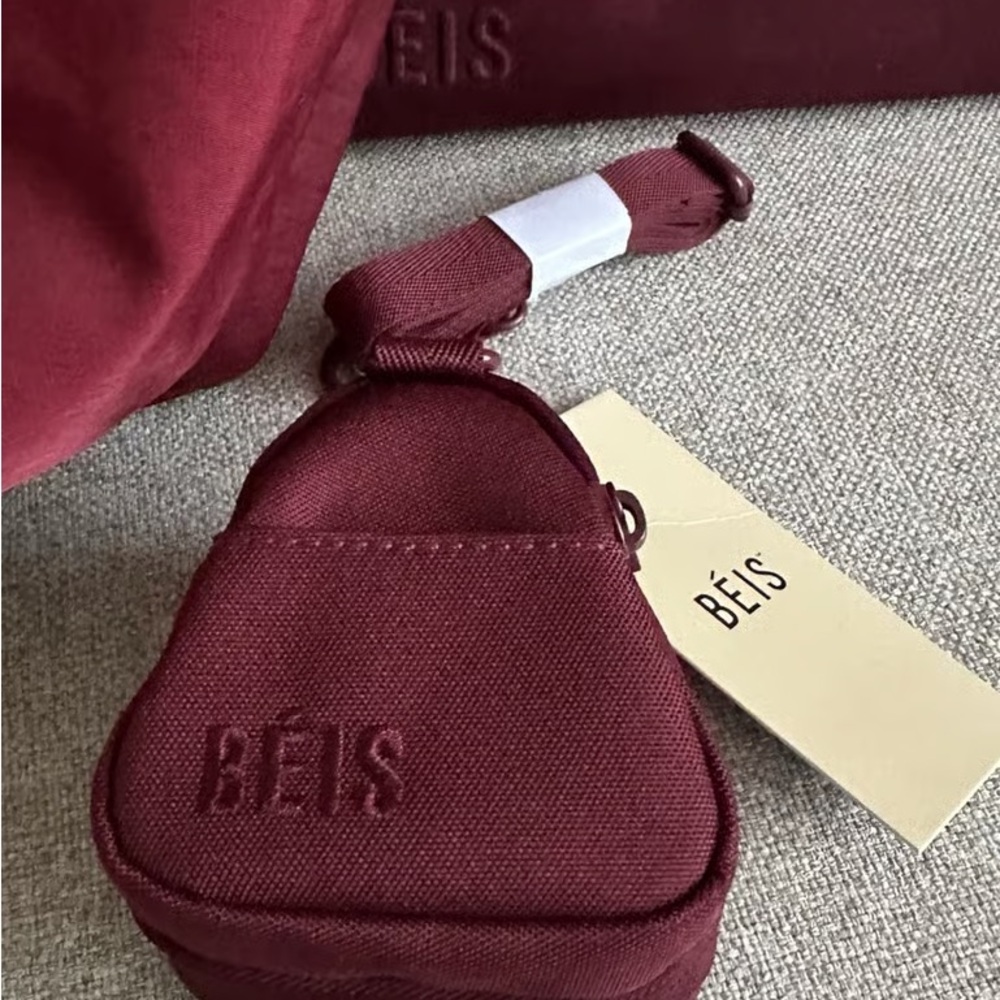 BEIS Burgundy Tote, Crossbody and Pouch Set - Picture 2 of 4